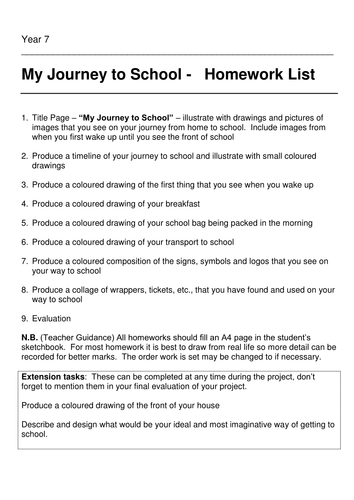 describe a journey to school or work