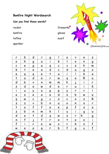 Bonfire Night Wordsearch Teaching Resources 9180