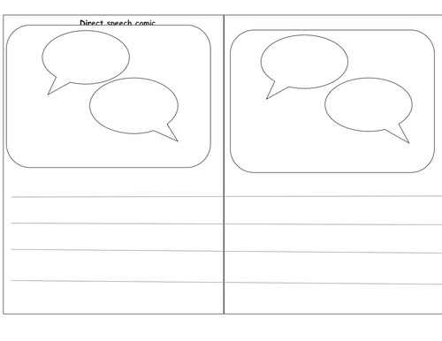 worksheet with speech bubbles