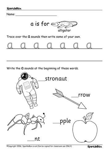 Alphabet writing trace sheets | Teaching Resources