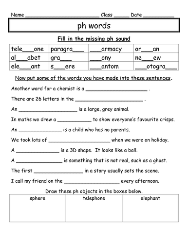 ph words | Teaching Resources