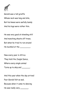 Giraffes Can't Dance worksheets | Teaching Resources