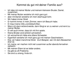 family essay in german