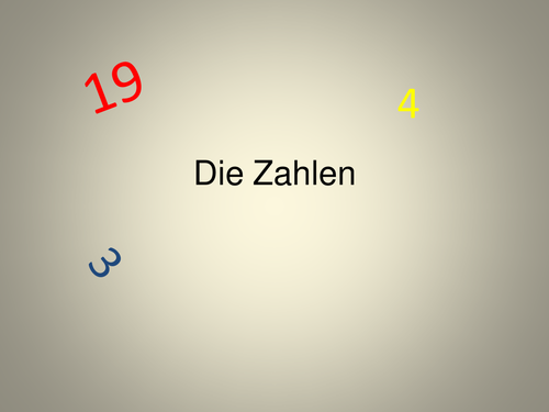 review numbers from 1 to 19 in German | Teaching Resources
