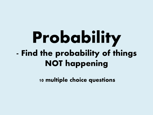 how to calculate the probability of an event not happening
