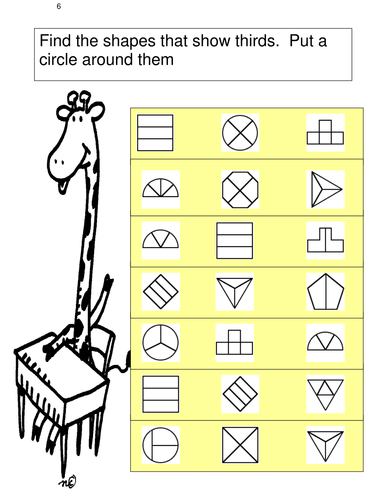 Fractions - Recognizing a third | Teaching Resources