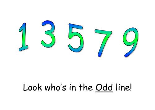 Odd and even rhymes/visuals | Teaching Resources