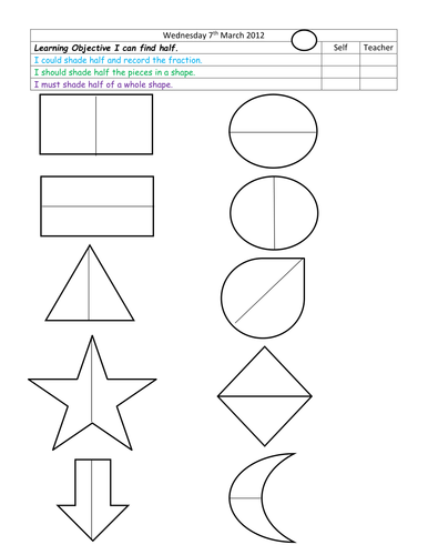 teaching whole and half