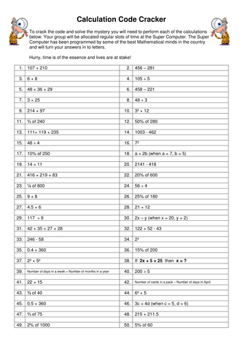 Math Number Codebreaker - Maziarz Mapped | Teaching Resources