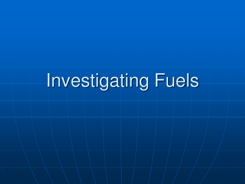 investigating fuels experiment