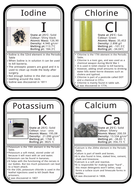 Element Cards with properties of elements. | Teaching Resources