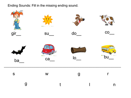 Ending Sounds | Teaching Resources