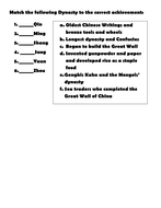 Ancient China Map Dynasty Quiz Teaching Resources