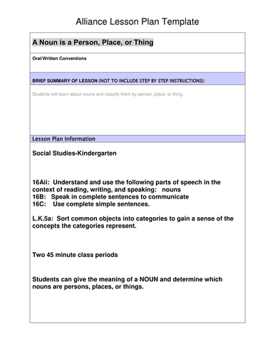 A Noun is a Person, Place, or Thing | Teaching Resources