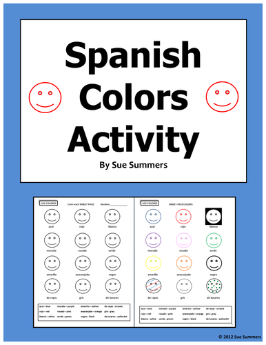 Spanish Colors Activity Worksheet - Los Colores | Teaching Resources