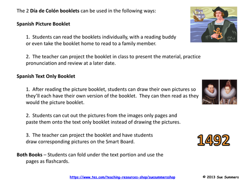 Spanish Columbus Day 2 Emergent Reader Booklets - Dia de Colon