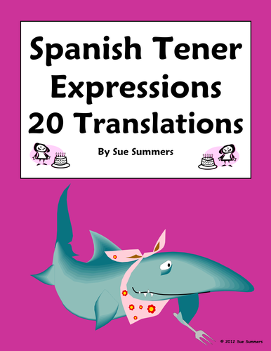 Spanish Tener Expressions 20 Sentence Translations