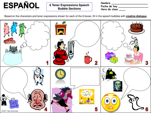 spanish-tener-expressions-worksheet-speech-bubble-creative-writing