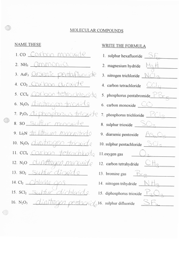 Printables Molecular Compounds Worksheet Answers molecular compounds chemistry powerpoint lesson student notes package by teachwithfergy teaching resources tes