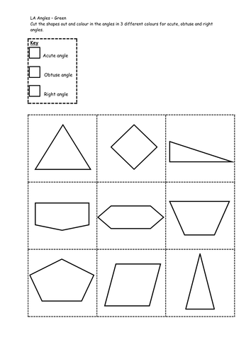 Differentiated angles - Identifying, sorting, ordering and measuring ...