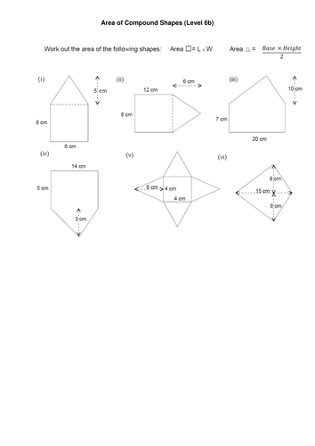 Areas of Triangles and Compound Shapes | Teaching Resources