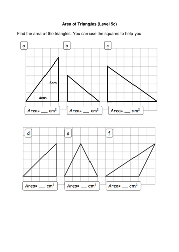 Areas of Triangles and Compound Shapes | Teaching Resources