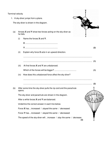 Terminal velocity - Felix Baumgartner | Teaching Resources