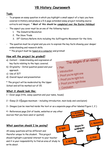 history coursework criteria