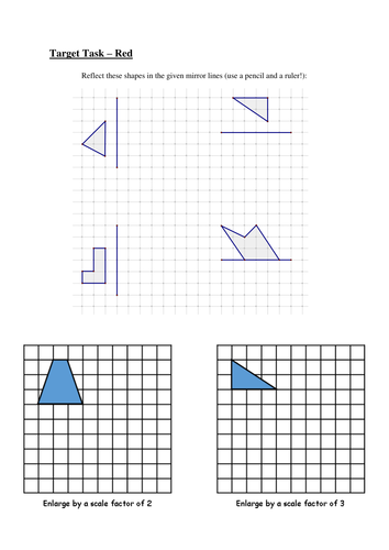 Transformations Homework and Target Tasks | Teaching Resources