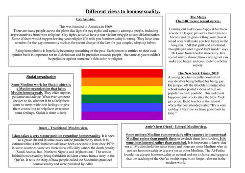 Muslim Attitudes To Homosexuality Teaching Resources 5636