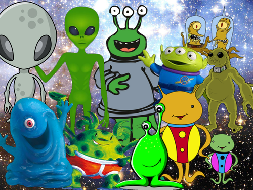 Alien pictures and matching powerpoint | Teaching Resources