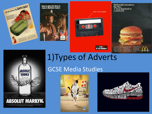 Media Studies - Types of Advert | Teaching Resources