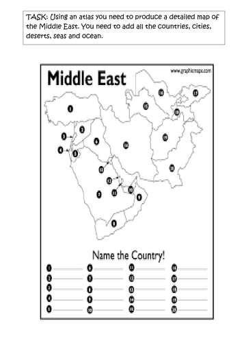 Middle East Map Skills | Teaching Resources