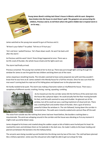 Using verbs and paragraphs to increase tesion | Teaching Resources