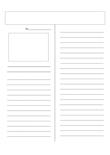 Newspaper template | Teaching Resources