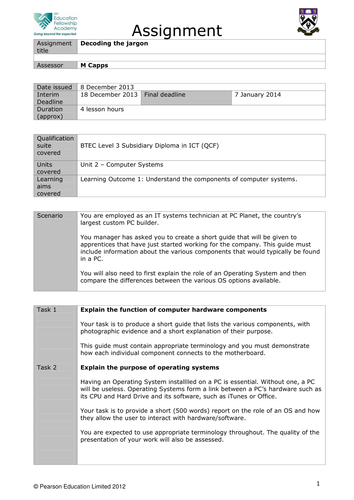 unit 3 assignment 2 btec it