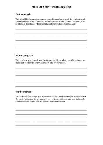 KS3 Writing Our Own Monster Story SOW | Teaching Resources