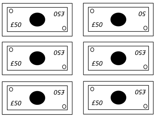 monopoly money template black and white