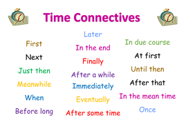 Time Connectives Word Mat Teaching Resources