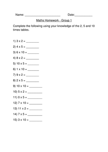 timestables | Teaching Resources