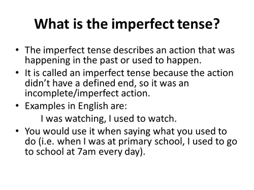 Spanish Imperfect Tense - Self-marking | Teaching Resources