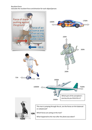 Printables Balanced And Unbalanced Forces Worksheet balance and unbalanced forces by carolinebeagles teaching resources tes