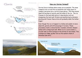Glacial Landforms Lesson | Teaching Resources
