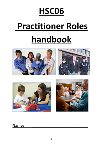 AQA A2 HSC06 Practitioner Roles | Teaching Resources