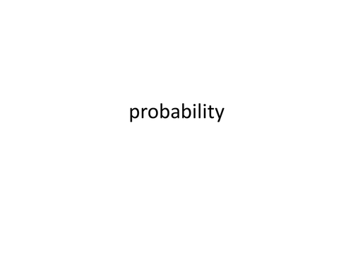 simple probability | Teaching Resources