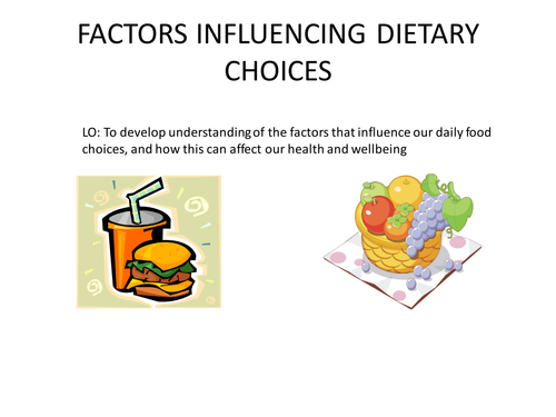 Factors Affecting Dietary Choices Teaching Resources 0528