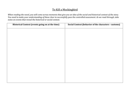 'To Kill a Mockingbird' Unit | Teaching Resources