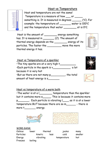 Heat And Temperature Teaching Resources