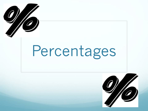 Percentages of quantities | Teaching Resources