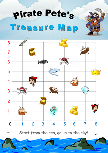 treasure map coordinates activity        <h3 class=